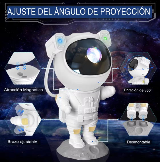 Astronaut Projector Lamp Galaxy Projection Led Night Light Cartoon Spaceman Table Lamp