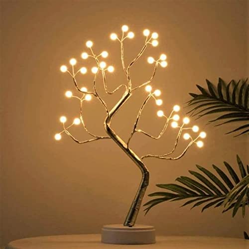 Plastic Copper Tree LED Table Lamp