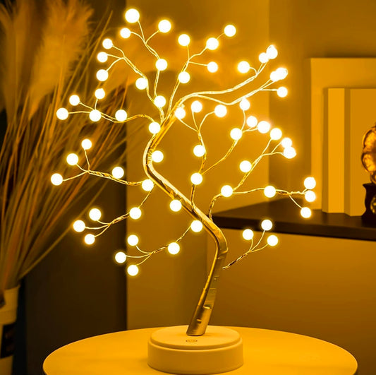 Plastic Copper Tree LED Table Lamp
